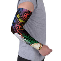 New Caledonia Kanaky Personalized Arm Sleeves Kagu Bird Emblem - Polynesian Pride