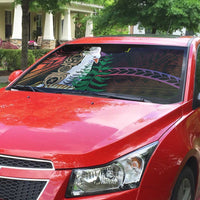 New Caledonia Kanaky Personalized Auto Sun Shade Kagu Bird Emblem - Polynesian Pride