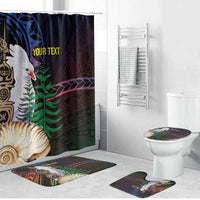 New Caledonia Kanaky Personalized Bathroom Set Kagu Bird Emblem - Polynesian Pride