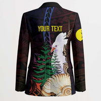 New Caledonia Kanaky Personalized Blazer Kagu Bird Emblem LT7 - Polynesian Pride