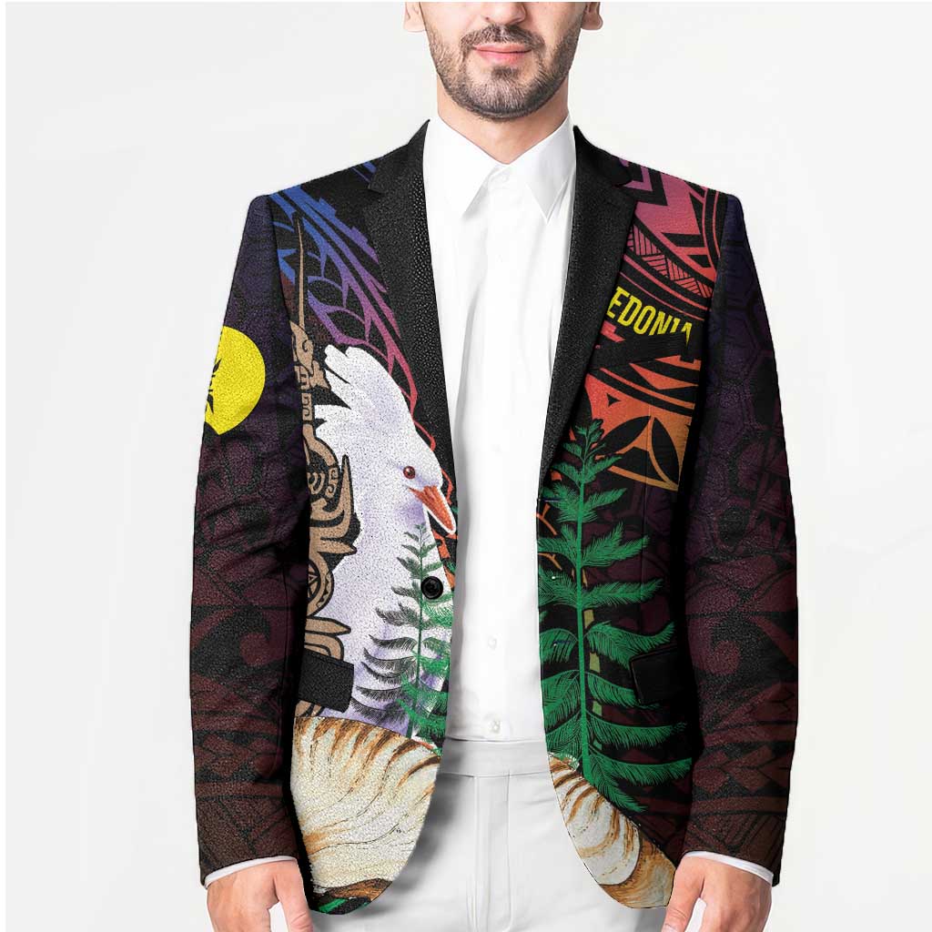 New Caledonia Kanaky Personalized Blazer Kagu Bird Emblem LT7 - Polynesian Pride