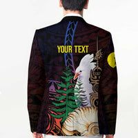 New Caledonia Kanaky Personalized Blazer Kagu Bird Emblem LT7 - Polynesian Pride