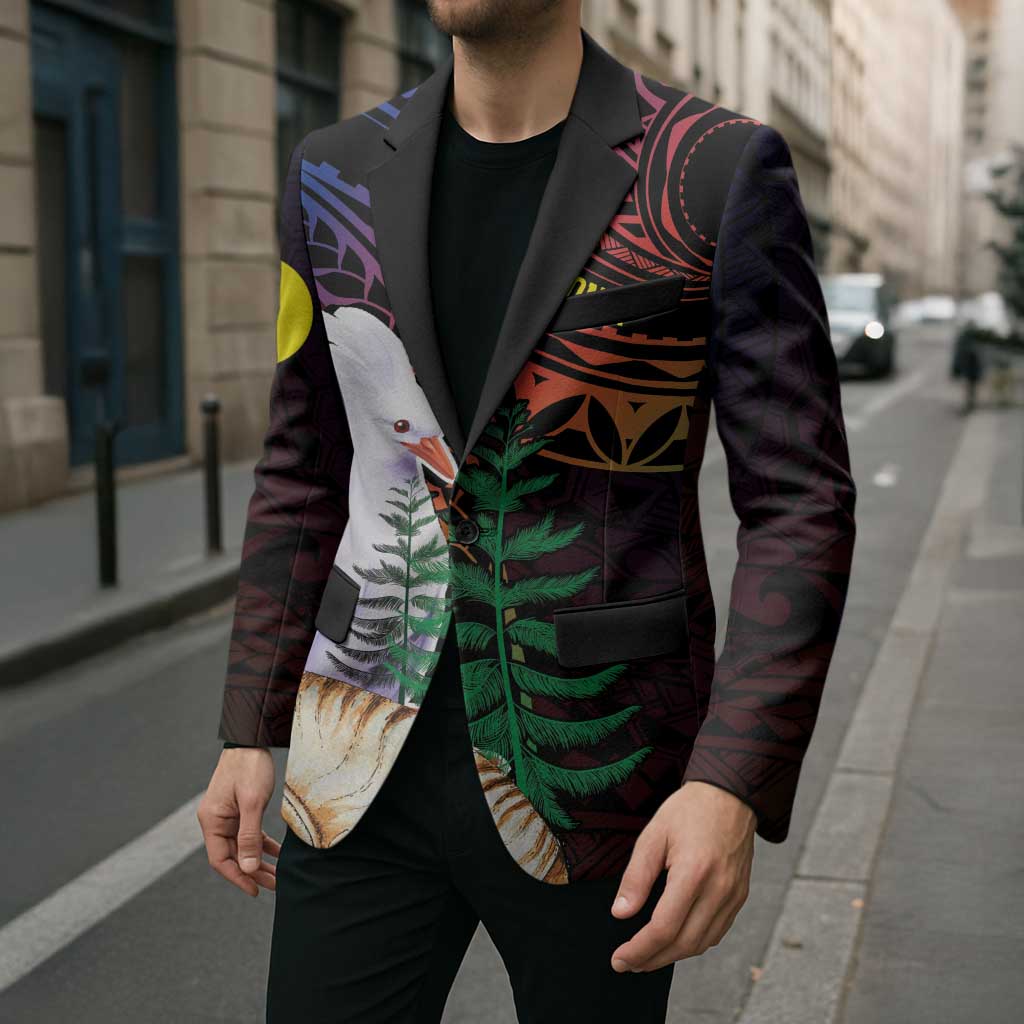 New Caledonia Kanaky Personalized Blazer Kagu Bird Emblem LT7 - Polynesian Pride