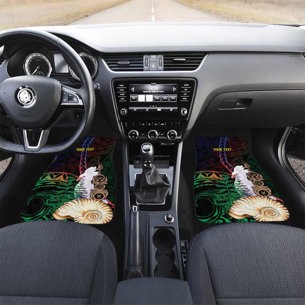 New Caledonia Kanaky Personalized Car Mats Kagu Bird Emblem - Polynesian Pride