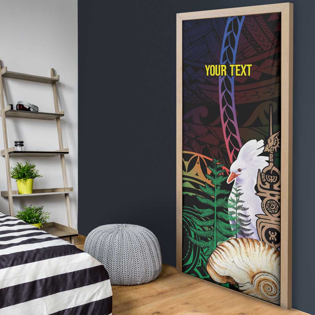 New Caledonia Kanaky Personalized Door Cover Kagu Bird Emblem - Polynesian Pride