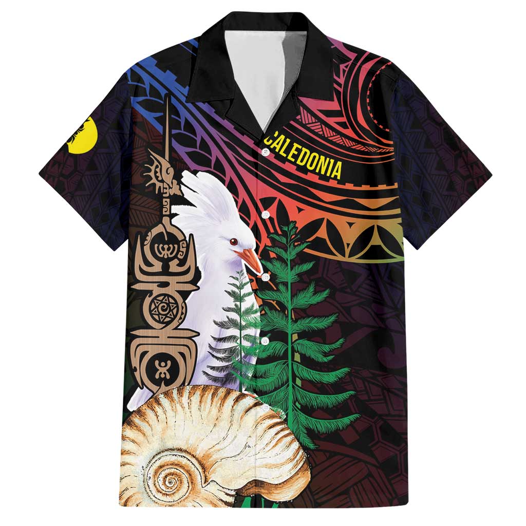 New Caledonia Kanaky Personalized Family Matching Short Sleeve Bodycon Dress and Hawaiian Shirt Kagu Bird Emblem - Polynesian Pride