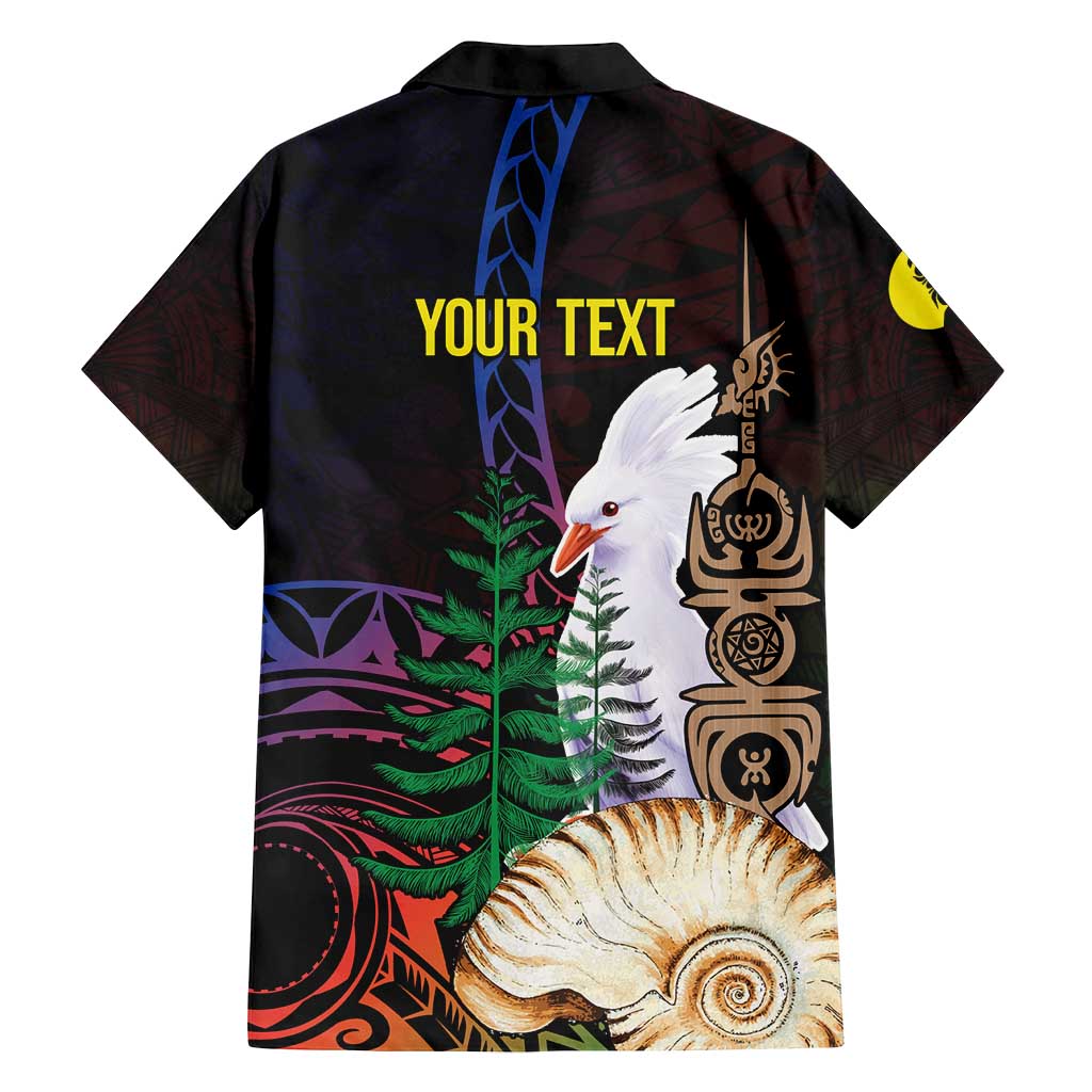 New Caledonia Kanaky Personalized Family Matching Summer Maxi Dress and Hawaiian Shirt Kagu Bird Emblem - Polynesian Pride