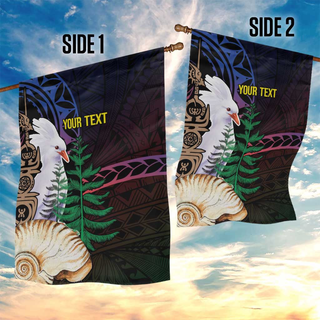 New Caledonia Kanaky Personalized Garden Flag Kagu Bird Emblem - Polynesian Pride