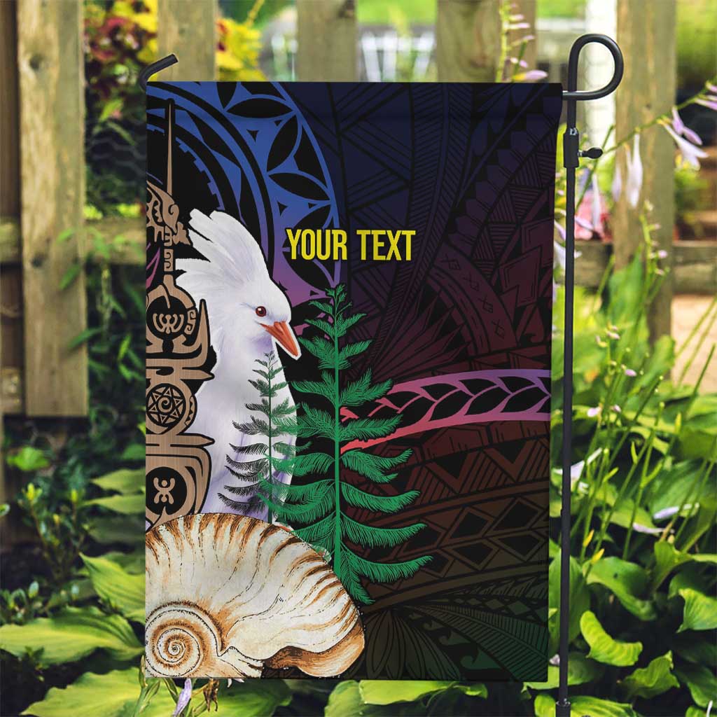 New Caledonia Kanaky Personalized Garden Flag Kagu Bird Emblem - Polynesian Pride