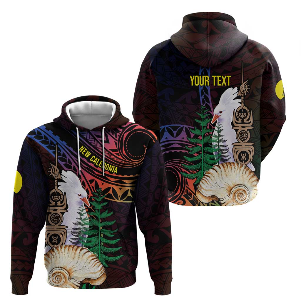 New Caledonia Kanaky Personalized Hoodie Kagu Bird Emblem - Polynesian Pride