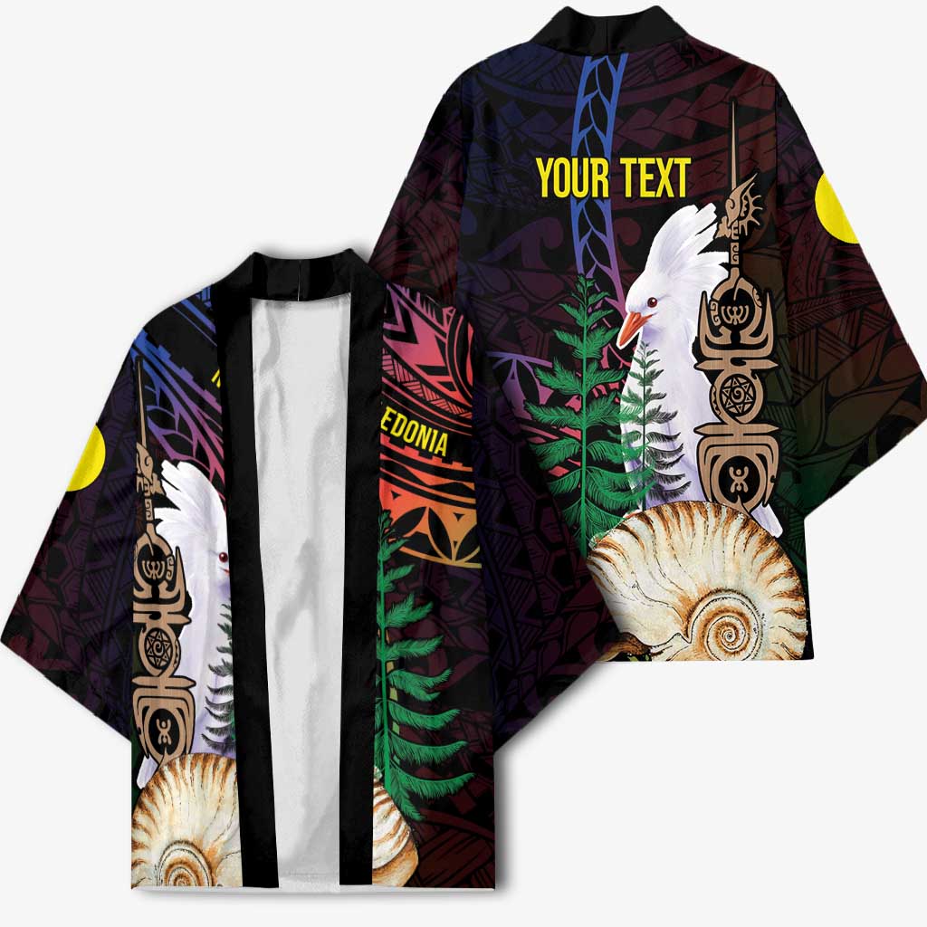 New Caledonia Kanaky Personalized Kimono Kagu Bird Emblem LT7 - Polynesian Pride