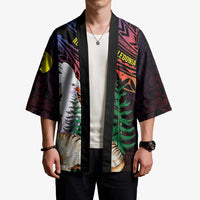 New Caledonia Kanaky Personalized Kimono Kagu Bird Emblem LT7 - Polynesian Pride
