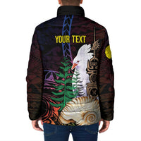 New Caledonia Kanaky Personalized Padded Jacket Kagu Bird Emblem LT7 - Polynesian Pride