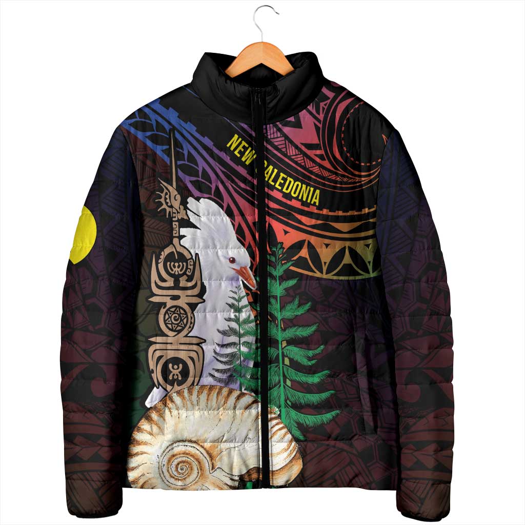 New Caledonia Kanaky Personalized Padded Jacket Kagu Bird Emblem LT7 - Polynesian Pride