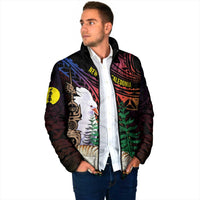 New Caledonia Kanaky Personalized Padded Jacket Kagu Bird Emblem LT7 - Polynesian Pride