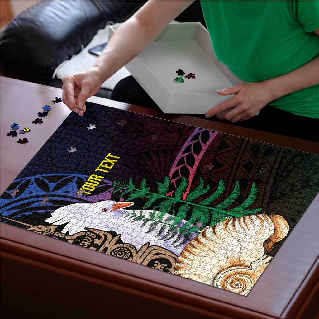 New Caledonia Kanaky Personalized Puzzle Kagu Bird Emblem - Polynesian Pride