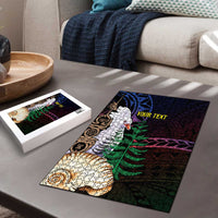 New Caledonia Kanaky Personalized Puzzle Kagu Bird Emblem - Polynesian Pride