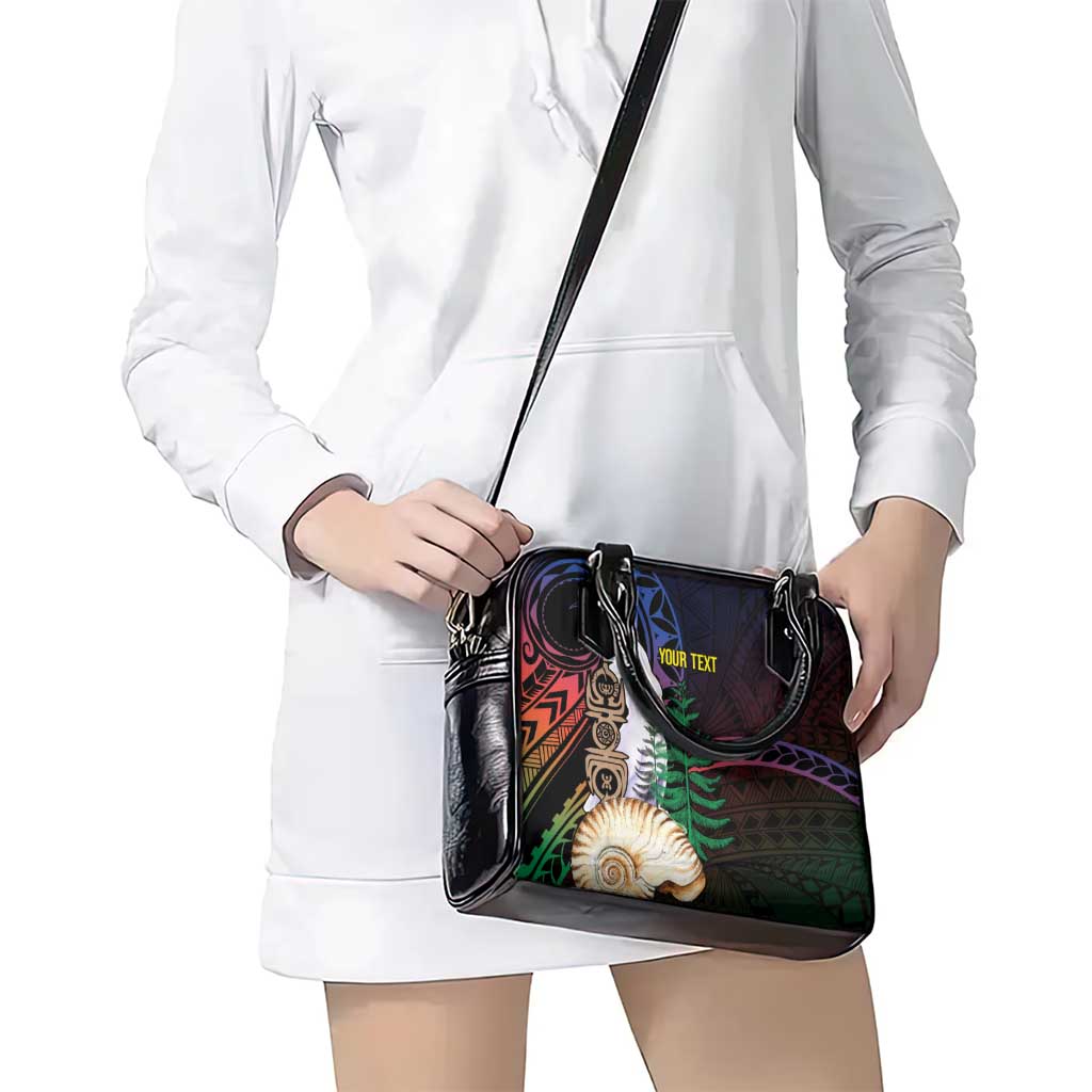 New Caledonia Kanaky Personalized Shoulder Handbag Kagu Bird Emblem - Polynesian Pride