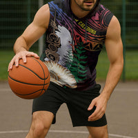 New Caledonia Kanaky Personalized Sleeveless Hoodie Kagu Bird Emblem - Polynesian Pride