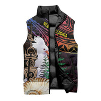 New Caledonia Kanaky Personalized Sleeveless Puffer Jacket Kagu Bird Emblem - Polynesian Pride