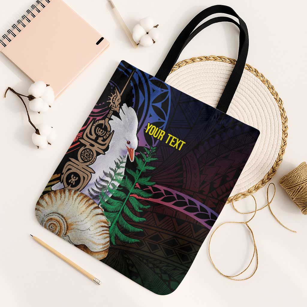 New Caledonia Kanaky Personalized Tote Bag Kagu Bird Emblem - Polynesian Pride
