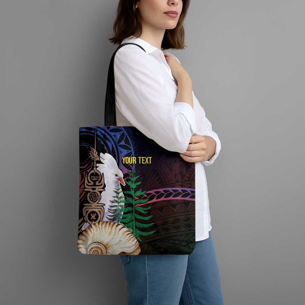 New Caledonia Kanaky Personalized Tote Bag Kagu Bird Emblem LT7 - Polynesian Pride