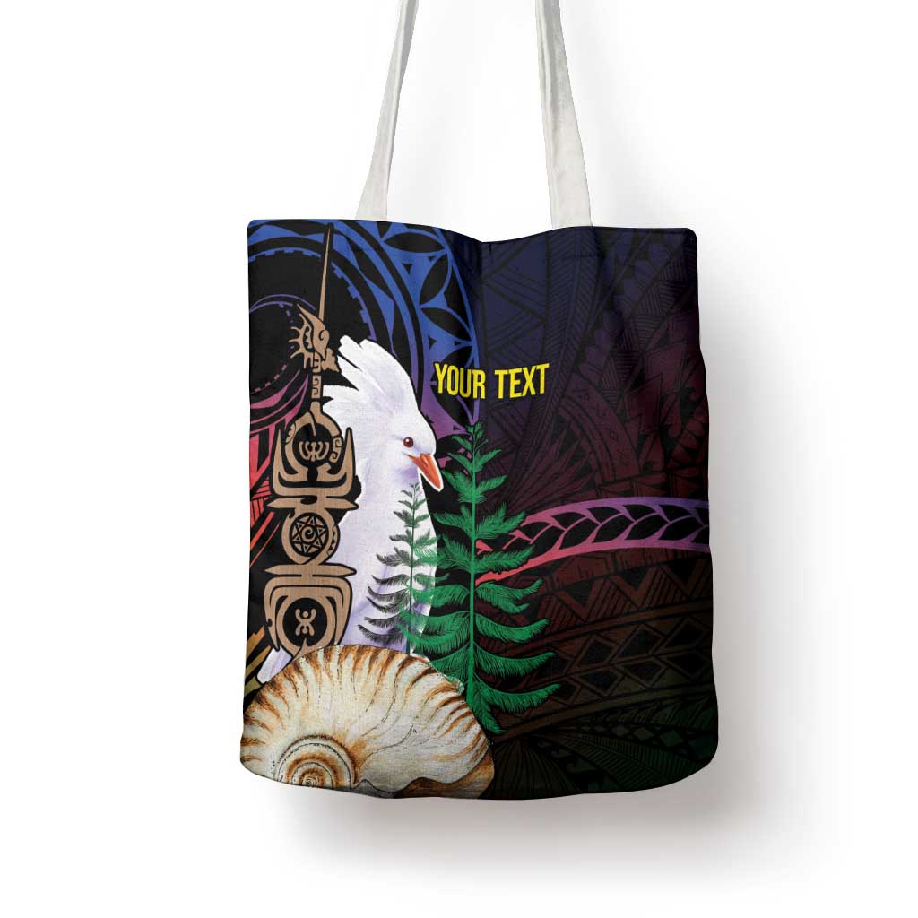 New Caledonia Kanaky Personalized Tote Bag Kagu Bird Emblem LT7 - Polynesian Pride