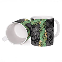 Hawai'i Paniolo Maile Twisted Lei Ceramic Mug Obsidian Black LT7 - Polynesian Pride