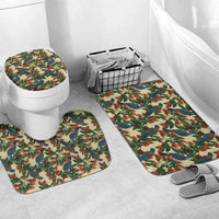 New Zealand Christmas Bathroom Set Romantic Tui Birds on Pohutukawa - Ivory - Polynesian Pride