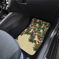 New Zealand Christmas Car Mats Romantic Tui Birds on Pohutukawa - Ivory LT7 - Polynesian Pride