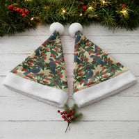 New Zealand Christmas Santa Hat Romantic Tui Birds on Pohutukawa - Ivory - Polynesian Pride