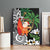 Polynesian Canvas Wall Art Tropical Santa - Plumeria Black Vintage