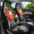 Polynesian Car Seat Cover Tropical Santa - Plumeria Black Vintage