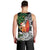 Polynesian Men Tank Top Tropical Santa - Plumeria Black Vintage