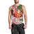 Polynesian Men Tank Top Tropical Santa - Plumeria Red Vintage