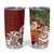 Polynesian Tumbler Cup Tropical Santa - Plumeria Red Vintage