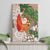 Polynesian Canvas Wall Art Tropical Santa - Plumeria Beige Vintage