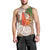 Polynesian Men Tank Top Tropical Santa - Plumeria Beige Vintage