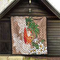 Polynesian Quilt Tropical Santa - Plumeria Beige Vintage LT7 - Polynesian Pride