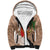 Polynesian Sherpa Hoodie Tropical Santa - Plumeria Beige Vintage