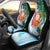 Polynesian Car Seat Cover Tropical Santa - Plumeria Turquoise Vintage