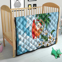 Polynesian Quilt Tropical Santa - Plumeria Turquoise Vintage LT7 - Polynesian Pride