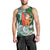 Polynesian Men Tank Top Tropical Santa - Plumeria Green Vintage