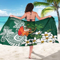 Polynesian Sarong Tropical Santa - Plumeria Green Vintage LT7 - Polynesian Pride