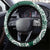 Polynesian Steering Wheel Cover Tropical Santa - Plumeria Green Vintage