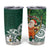 Polynesian Tumbler Cup Tropical Santa - Plumeria Green Vintage