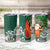 Polynesian Tumbler Cup Tropical Santa - Plumeria Green Vintage