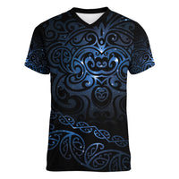 New Zealand Matariki Women V Neck T Shirt Cosmic Style LT7 Female Galaxy - Polynesian Pride