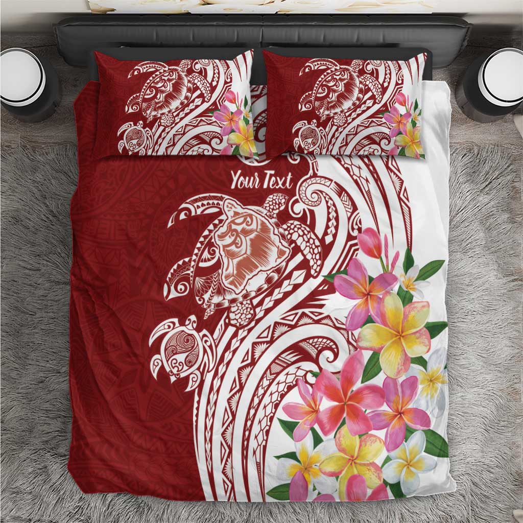 Aloha Hawaii Island Personalized Bedding Set Crimson Dreamy Turtle