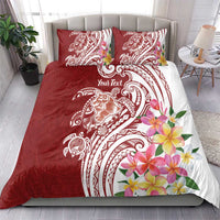 Aloha Hawaii Island Personalized Bedding Set Crimson Dreamy Turtle